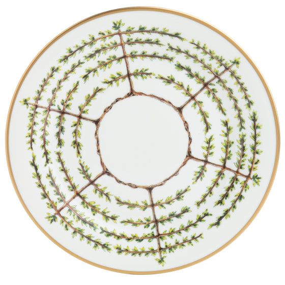 White Charlotte Moss Espalier Gold - Salad Plate