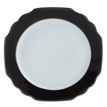  Ultra-White Georgian ColorSheen Black - Platinum Banding - Dinner Plate