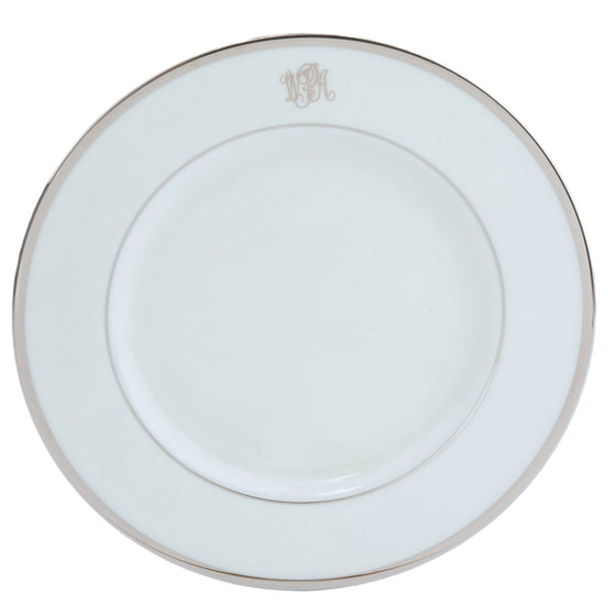 Ultra-White Signature Platinum With Monogram Dinner Plate