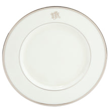  White Signature Platinum With Monogram Dinner Plate