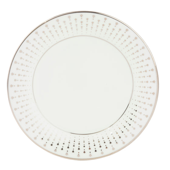 White Constellation Platinum Dinner Plate