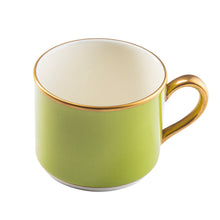  White ColorSheen Apple Green Gold Teacup