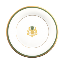  Charlotte Moss Ultra-White Pineapple Motif Center Well - Salad Plate
