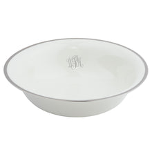  White Signature Platinum With Monogram Round Vegetable Bowl