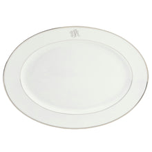  White Signature Platinum With Monogram Oval Platter