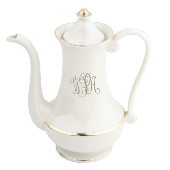 Ivory Signature Platinum With Monogram Barbara Beverage Server & Cover