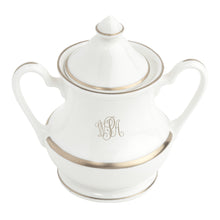  White Signature Platinum With Monogram Barbara Sugar Dish and Cover