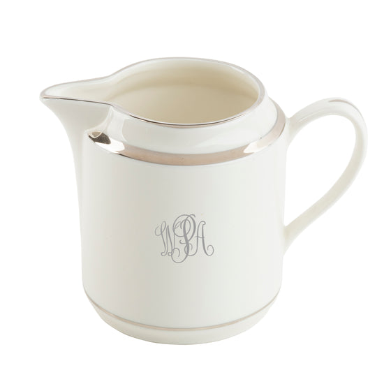 White Signature Platinum With Monogram Can Creamer