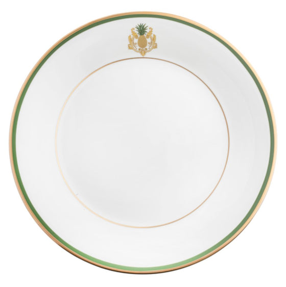 Charlotte Moss Ultra-White Pineapple Motif - Dinner Plate - Pickard China - UCMWPIM-001-TR