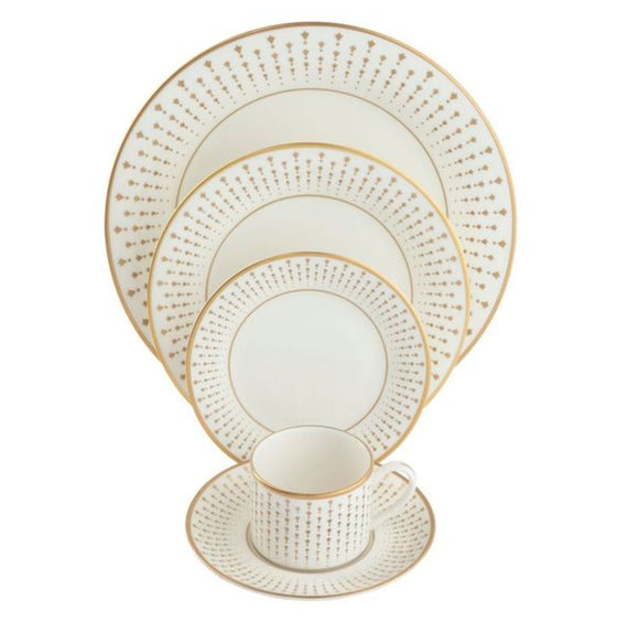 Constellation Gold White 5 Piece Place Setting - Pickard China - WCONGOL-502-TR