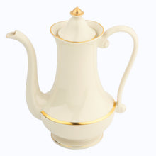  Ivory Signature Gold With Monogram Barbara Beverage Server & Cover - Pickard China - SIGOWM-543-BA