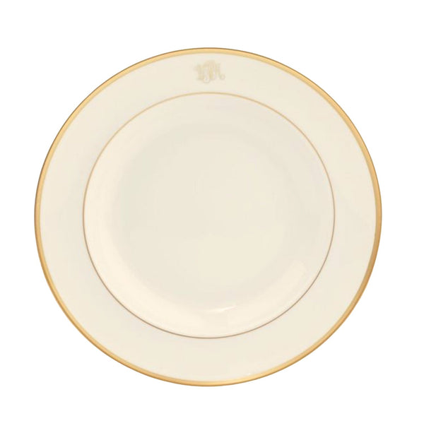 Ivory Signature Gold With Monogram Charger Plate