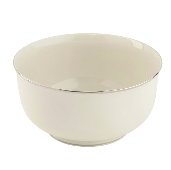 Ivory Signature Platinum Giftware With Monogram - Large Round Bowl - Pickard China - SIPGWM-149-FY
