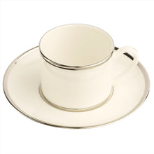  Ivory Signature Platinum No Monogram Can Teacup Saucer - Pickard China - SIPLNM-019-CN