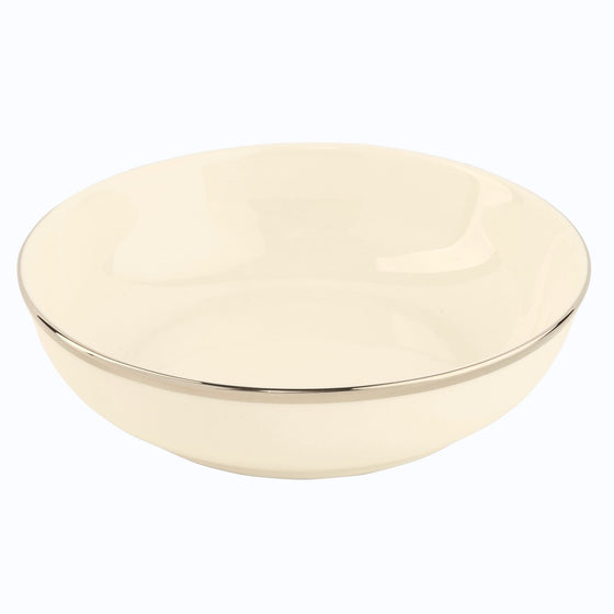 Ivory Signature Platinum With Monogram Cereal Bowl - Pickard China - SIPLWM-024-SY