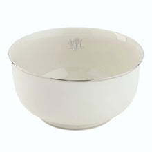  White Signature Platinum With Monogram Large Round Bowl