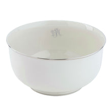  White Signature Platinum With Monogram Medium Round Bowl