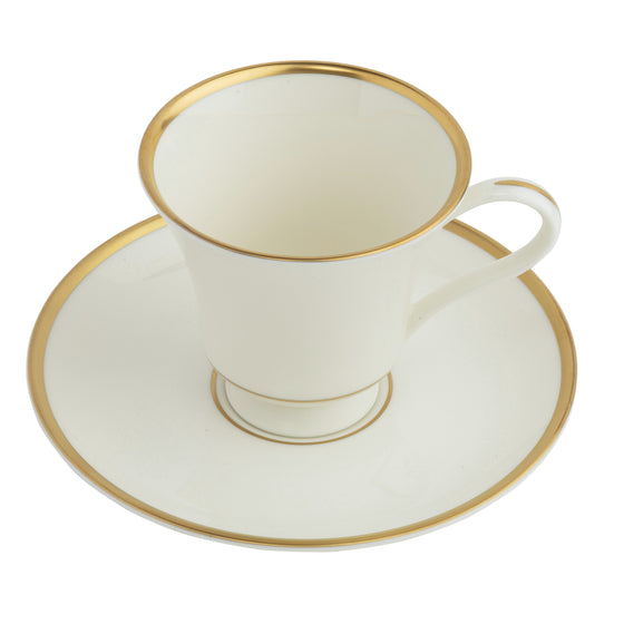 White Signature Gold With Monogram Margaret Teacup