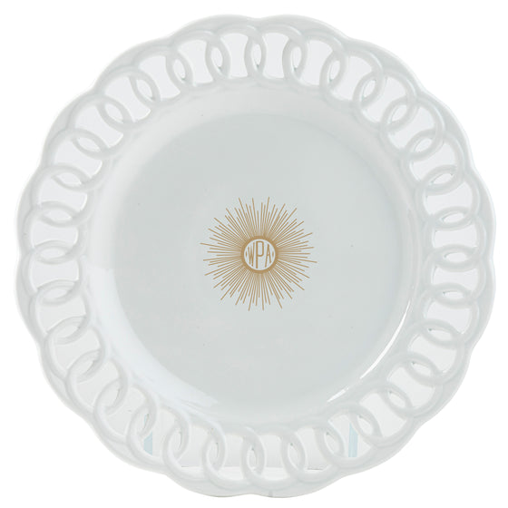 Signature Giftware Round Pierced Rim Platter