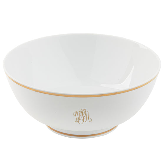 Signature Monogram Giftware Round Footed Bowl