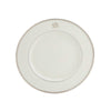 White Signature Platinum With Monogram Salad Plate (Monogram Rim)