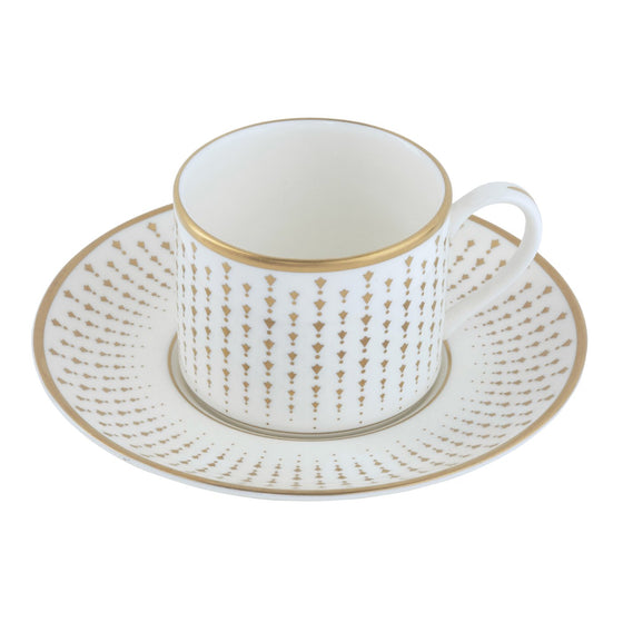 Ultra-White Constellation Gold Teacup Saucer - Pickard China - UCONGOL-019-CN