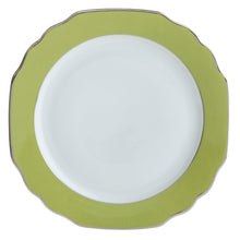  Ultra-White Georgian ColorSheen Apple Green - Platinum Banding - Salad Plate - Pickard China - UGCSAGP-005-GA