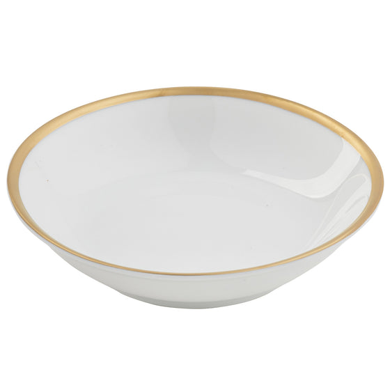 Ultra-White Signature Gold With Monogram Fruit Bowl - Pickard China - USIGOWM-030-AT