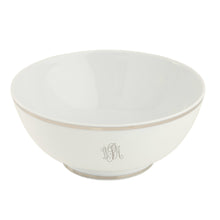  White Signature Platinum With Monogram Round Footed Bowl