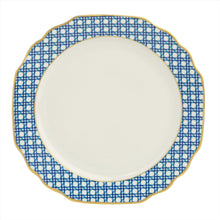  White Blue Cane Weave - Salad Plate - Pickard China - WBLCAWE-005-GA