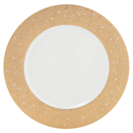 White Metropolitan Gold Charger - Pickard China - WMETGOL-057-DX