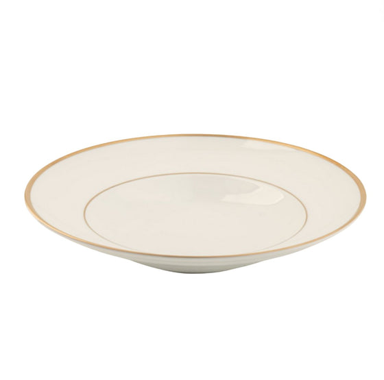 White Signature Gold No Monogram Pasta Bowl - Pickard China - WSIGONM-026-DX