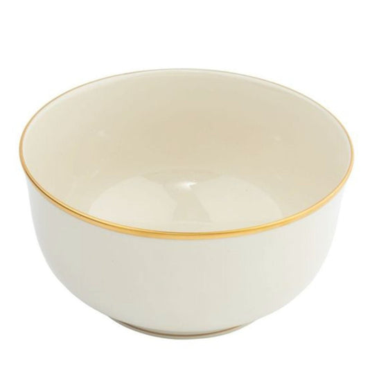 White Signature Gold With Monogram Large Round Bowl - Pickard China - WSIGOWM-149-FY