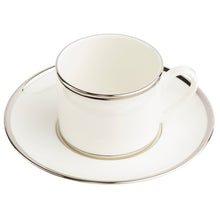  White Signature Platinum No Monogram Can Teacup Saucer - Pickard China - WSIPLNM-019-CN