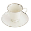 White Signature Platinum No Monogram Coupe Teacup Saucer - Pickard China - WSIPLNM-019-SY