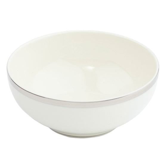 White Signature Platinum With Monogram Rice Bowl - Embassy Bowl - Pickard China - WSIPLWM-029-EM