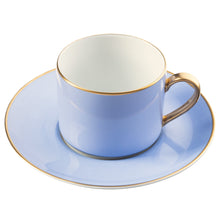  White ColorSheen Light Blue Gold Teacup