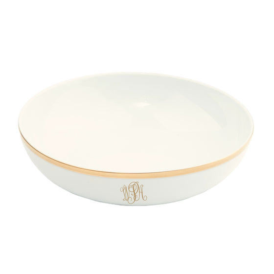 White Signature Gold With Monogram Cereal Bowl