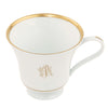 White Signature Gold With Monogram Margaret Teacup