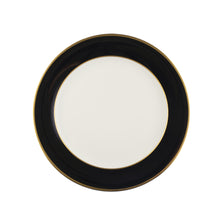  White ColorSheen Black Gold Salad Plate