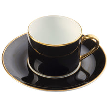  White ColorSheen Black Gold Teacup