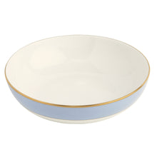  White ColorSheen Light Blue Gold Cereal Bowl