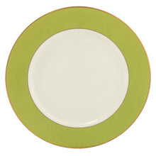  White ColorSheen Apple Green Gold Charger Plate