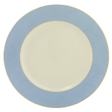  White ColorSheen Light Blue Gold Charger Plate