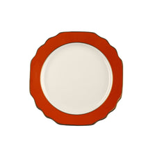  White Georgian ColorSheen Orange - Gold Banding - Bread and Butter Plate