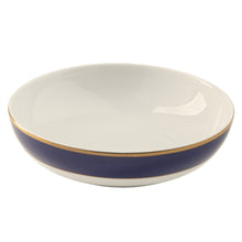  White ColorSheen Navy-Blue Gold Cereal Bowl