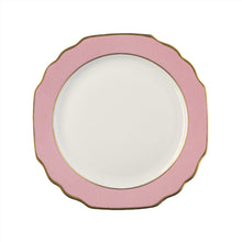  White Georgian ColorSheen Pink - Gold Banding - Bread  and Butter Plate