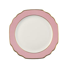  White Georgian ColorSheen Pink - Gold Banding - Salad Plate