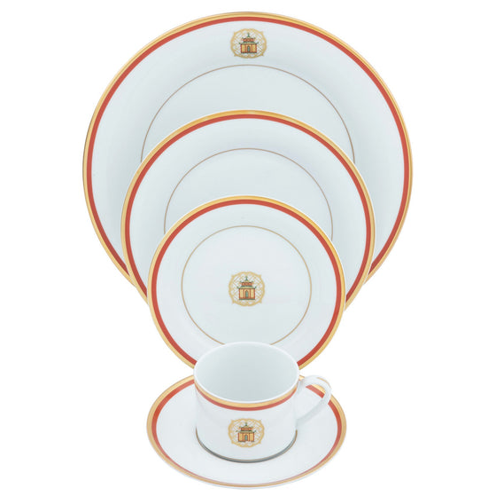 Charlotte Moss Pagoda Motif - 5 Piece Placesetting - Pickard China - UCMWPAM-502-TR