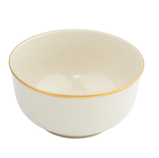 Ivory Signature Gold No Monogram Medium Round Bowl - Pickard China - SIGONM-150-FY